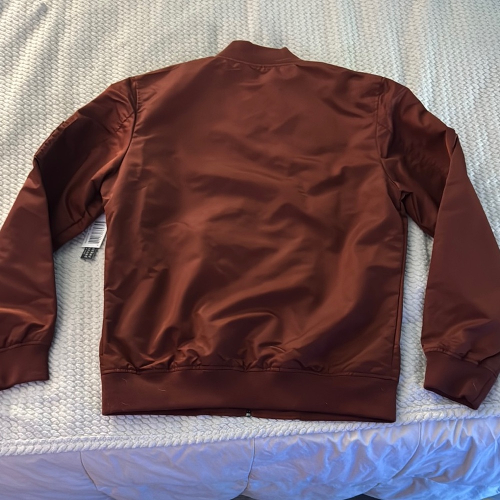Burnt Orange Bomber Jacket - image 3